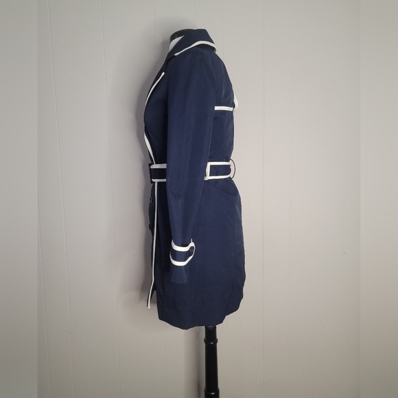 New York & Company Navy Trench Jacket - Picture 2 of 5